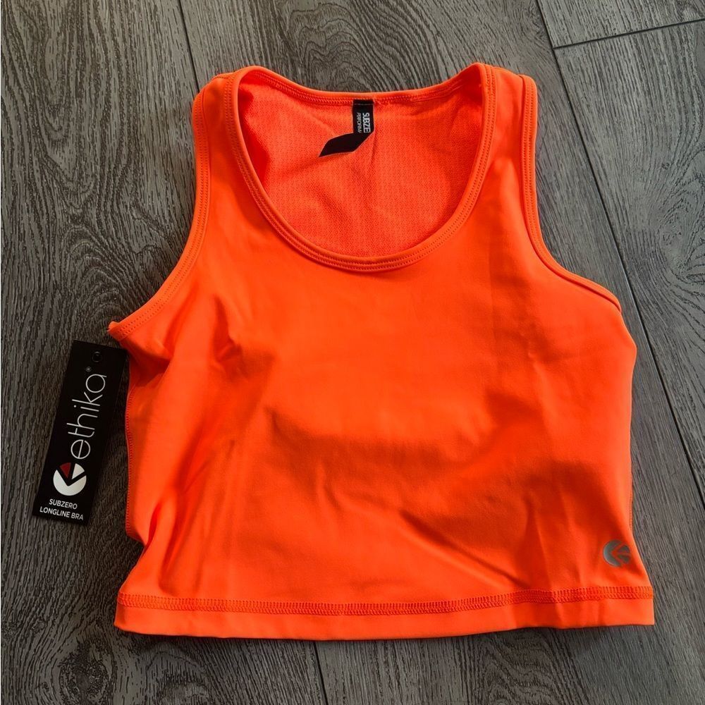 Ethika Vibrant Orange Crop Top